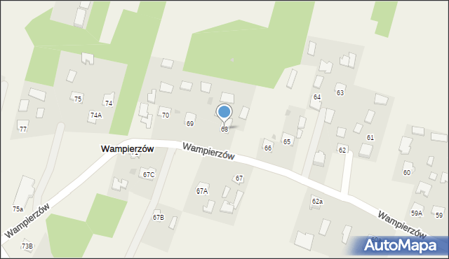 Wampierzów, Wampierzów, 68, mapa Wampierzów