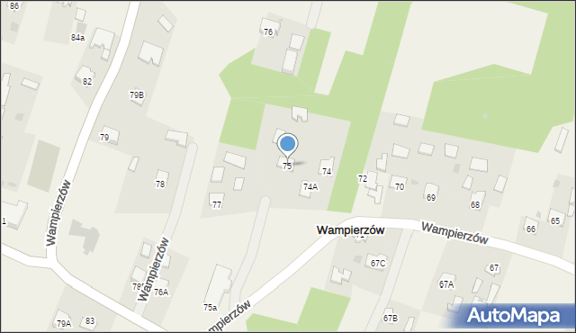 Wampierzów, Wampierzów, 75, mapa Wampierzów