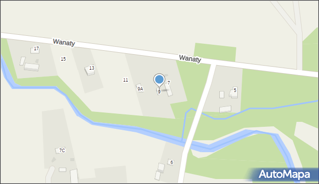 Wanaty, Wanaty, 9, mapa Wanaty