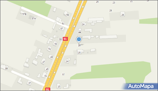 Wanaty, Warszawska, 18, mapa Wanaty