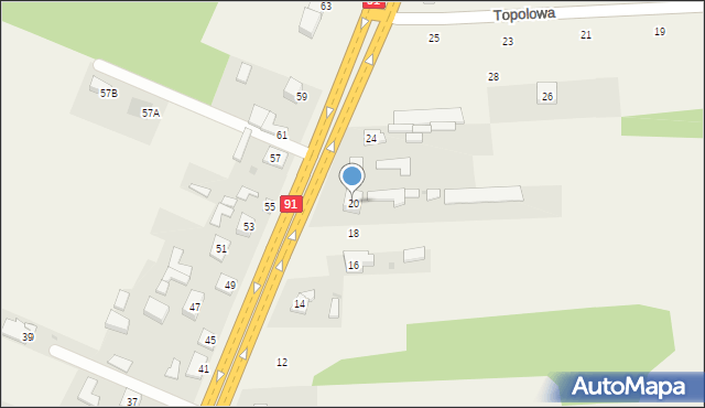 Wanaty, Warszawska, 20, mapa Wanaty