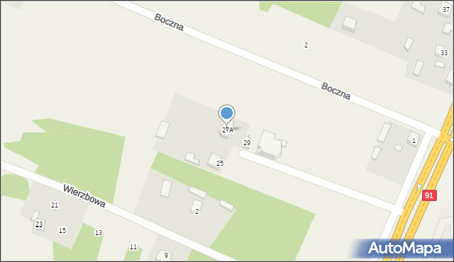 Wanaty, Warszawska, 27A, mapa Wanaty