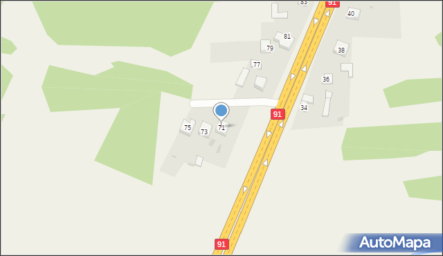 Wanaty, Warszawska, 71, mapa Wanaty