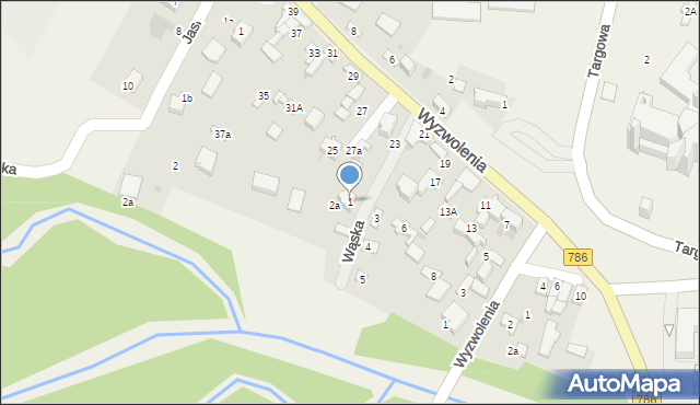 Wancerzów, Wąska, 1, mapa Wancerzów