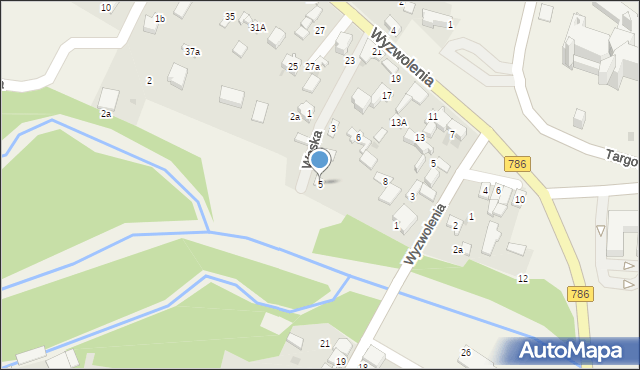 Wancerzów, Wąska, 5, mapa Wancerzów