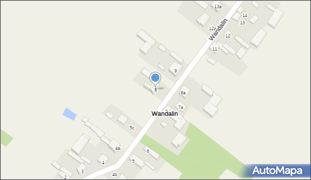 Wandalin, Wandalin, 8, mapa Wandalin