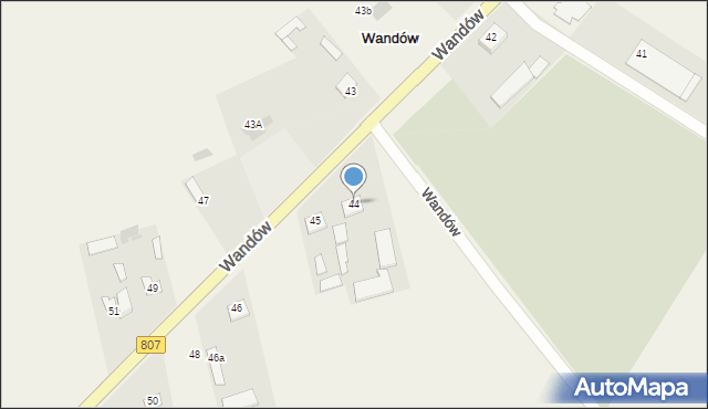 Wandów, Wandów, 44, mapa Wandów