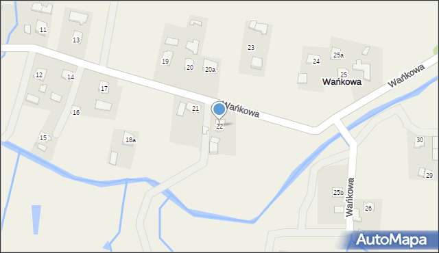 Wańkowa, Wańkowa, 22, mapa Wańkowa