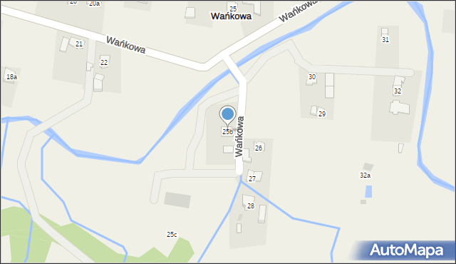 Wańkowa, Wańkowa, 25b, mapa Wańkowa