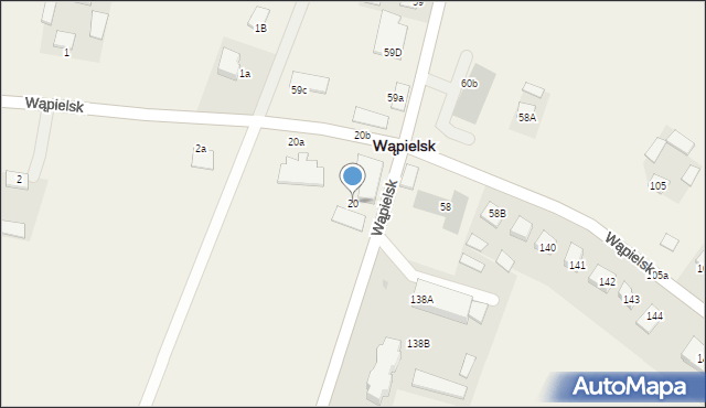 Wąpielsk, Wąpielsk, 20, mapa Wąpielsk