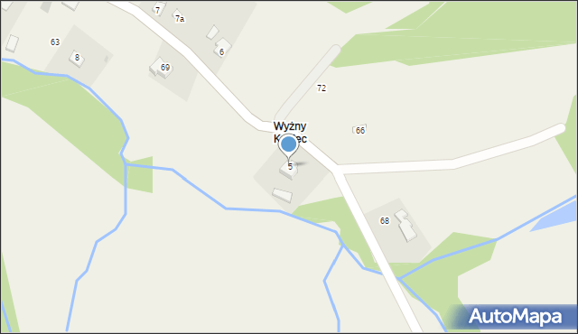 Wapienne, Wapienne, 5, mapa Wapienne