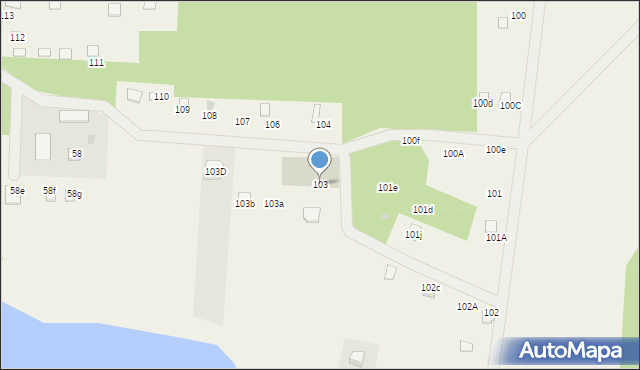 Waplewo, Waplewo, 103, mapa Waplewo