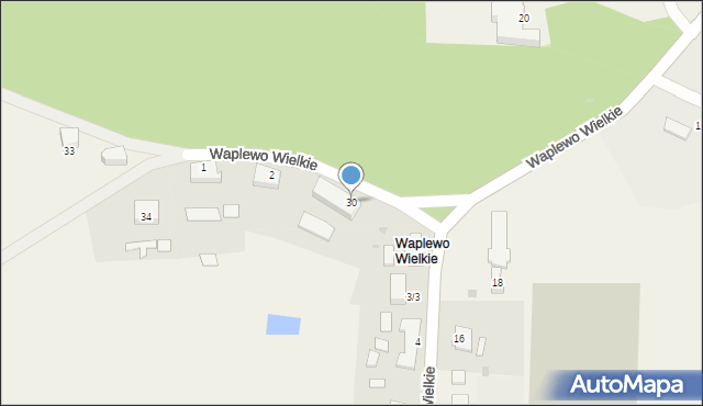 Waplewo Wielkie, Waplewo Wielkie, 30, mapa Waplewo Wielkie