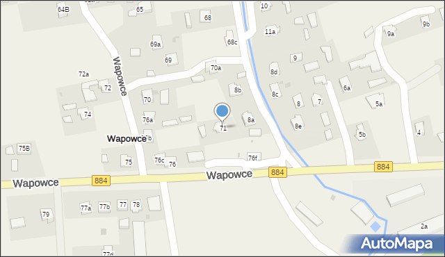 Wapowce, Wapowce, 71, mapa Wapowce