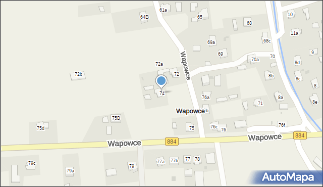 Wapowce, Wapowce, 74, mapa Wapowce