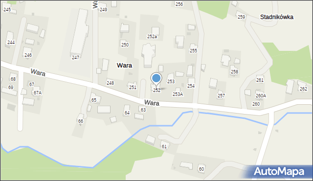 Wara, Wara, 252, mapa Wara