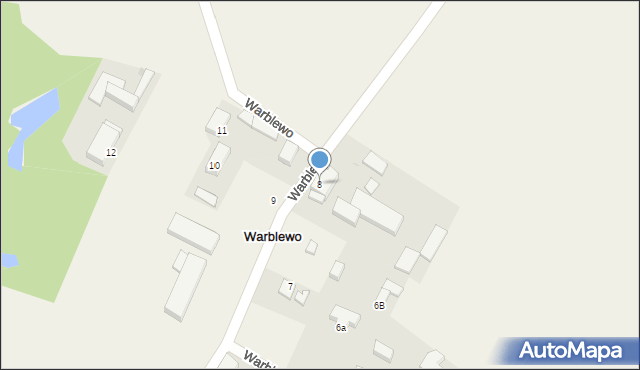 Warblewo, Warblewo, 8, mapa Warblewo