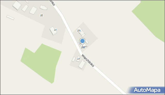Warchlinko, Warchlinko, 16B, mapa Warchlinko
