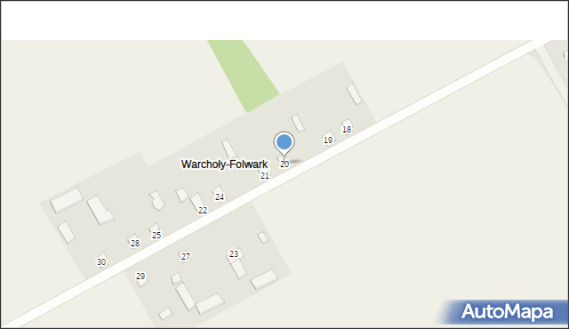Warchoły, Warchoły, 20, mapa Warchoły