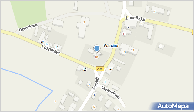 Warcino, Warcino, 12, mapa Warcino