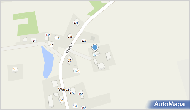 Warcz, Warcz, 12, mapa Warcz