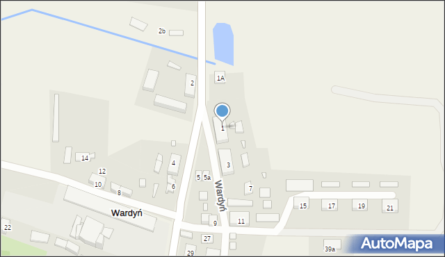 Wardyń, Wardyń, 1, mapa Wardyń