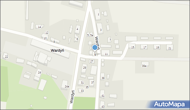 Wardyń, Wardyń, 9, mapa Wardyń