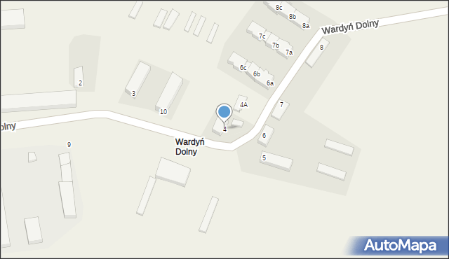 Wardyń Dolny, Wardyń Dolny, 4, mapa Wardyń Dolny