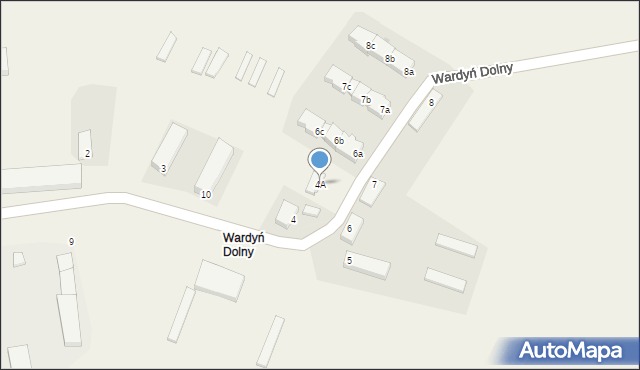 Wardyń Dolny, Wardyń Dolny, 4A, mapa Wardyń Dolny