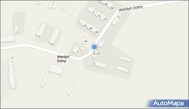 Wardyń Dolny, Wardyń Dolny, 6, mapa Wardyń Dolny