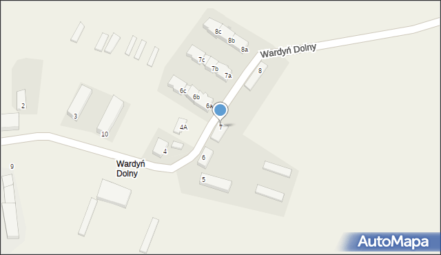 Wardyń Dolny, Wardyń Dolny, 7, mapa Wardyń Dolny