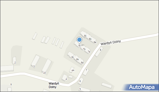 Wardyń Dolny, Wardyń Dolny, 7c, mapa Wardyń Dolny