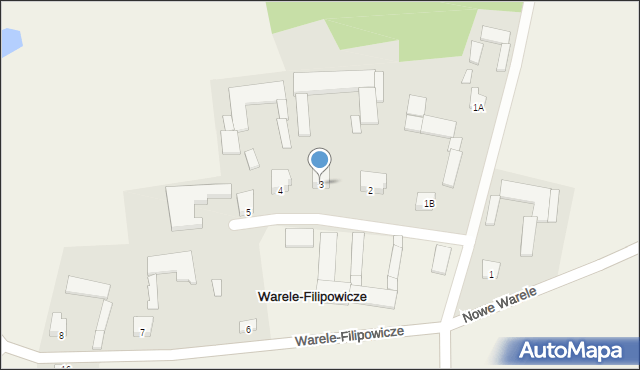 Warele-Filipowicze, Warele-Filipowicze, 3, mapa Warele-Filipowicze