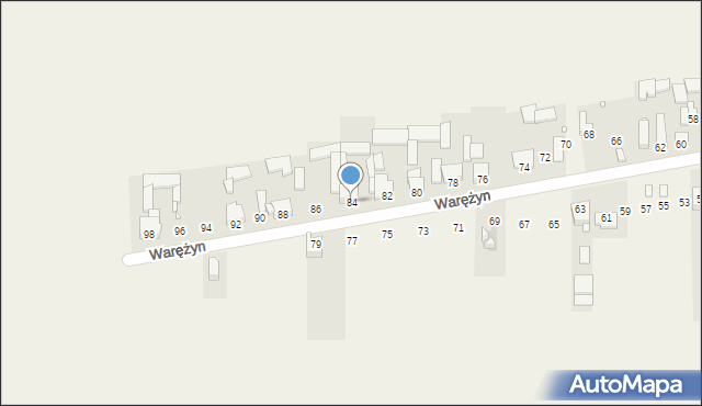 Warężyn, Warężyn, 84, mapa Warężyn