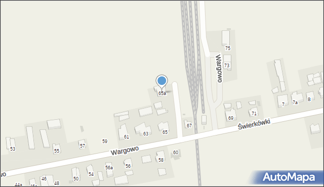 Wargowo, Wargowo, 65a, mapa Wargowo