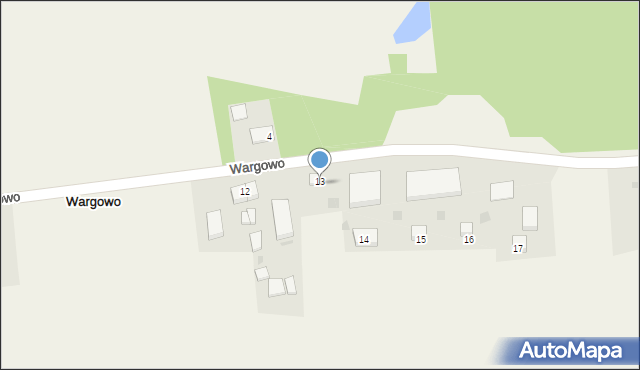 Wargowo, Wargowo, 13/2, mapa Wargowo
