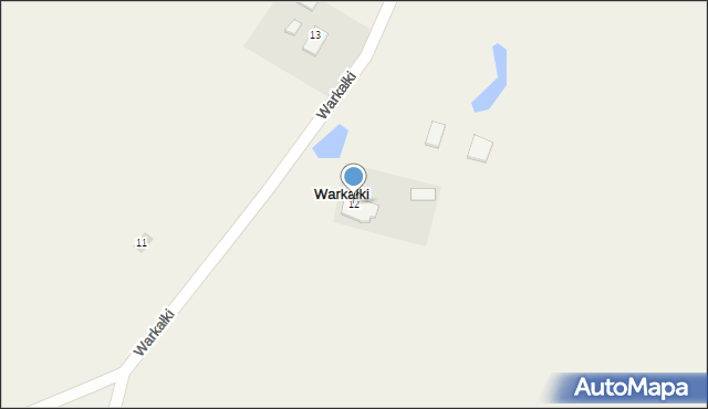 Warkałki, Warkałki, 12, mapa Warkałki