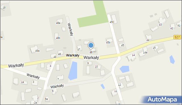 Warkały, Warkały, 46, mapa Warkały