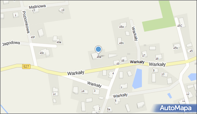 Warkały, Warkały, 49a, mapa Warkały