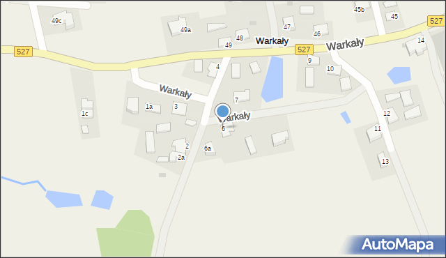 Warkały, Warkały, 6, mapa Warkały