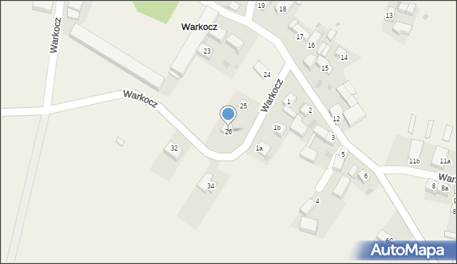 Warkocz, Warkocz, 26, mapa Warkocz