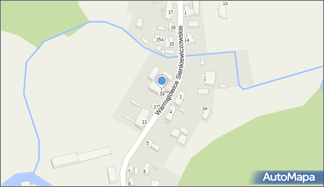 Warmątowice Sienkiewiczowskie, Warmątowice Sienkiewiczowskie, 34, mapa Warmątowice Sienkiewiczowskie