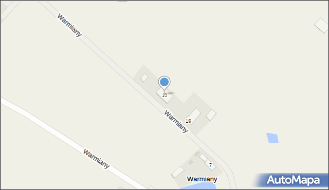 Warmiany, Warmiany, 10, mapa Warmiany