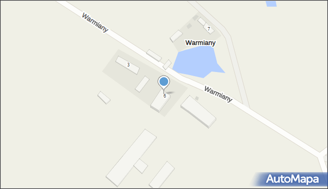 Warmiany, Warmiany, 6, mapa Warmiany