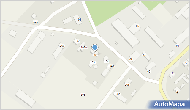 Warnice, Warnice, 103, mapa Warnice