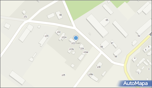 Warnice, Warnice, 103a, mapa Warnice