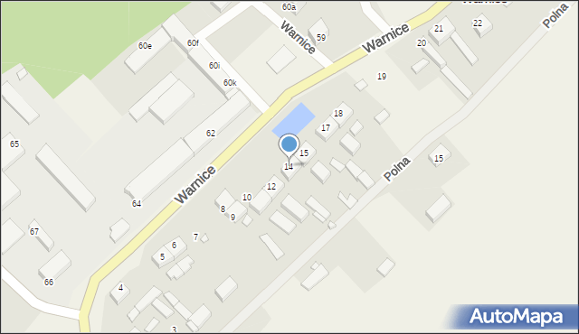 Warnice, Warnice, 14, mapa Warnice