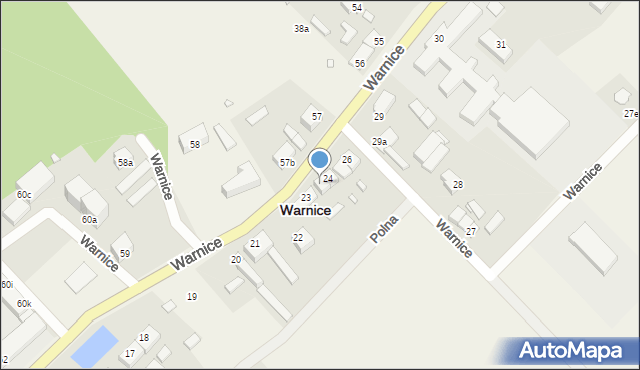 Warnice, Warnice, 24B, mapa Warnice
