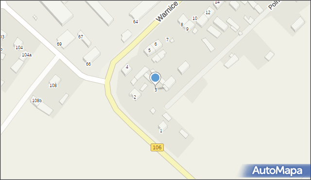 Warnice, Warnice, 3, mapa Warnice