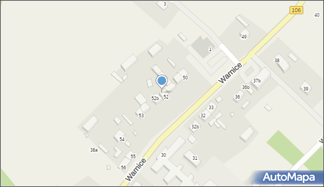 Warnice, Warnice, 52a, mapa Warnice